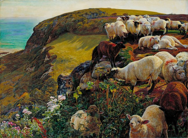 1280px-William_Holman_Hunt_-_Our_English_Coasts,_1852_(`Strayed_Sheep')_-_Google_Art_Project